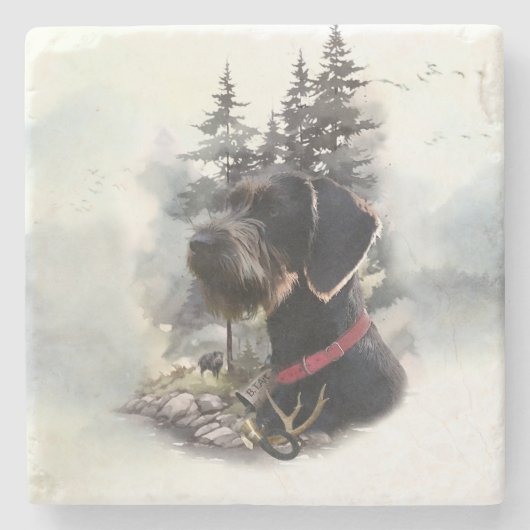 Duitse draadaanwijzer, GWP Stenen Onderzetter (Voorkant)