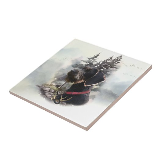 Duitse draadaanwijzer, GWP Tegeltje (Zijkant)