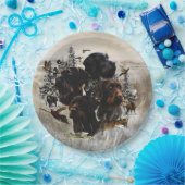  Duitse Draadhaar  Papieren Bordje (Feest)