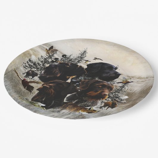  Duitse Draadhaar  Papieren Bordje (Gekanteld)