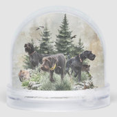 Duitse draadharige aanwijzer, jacht sneeuwbol (Achterkant)