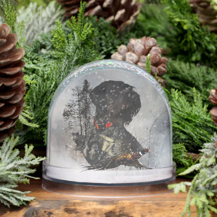 Duitse draadharige aanwijzer, jacht sneeuwbol