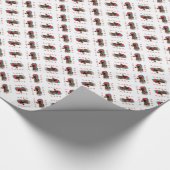 Duitse draadharige aanwijzer Santa Paws Cadeaupapier (Hoek)