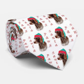 Duitse draadharige aanwijzer Santa Paws Stropdas (Opgerold)