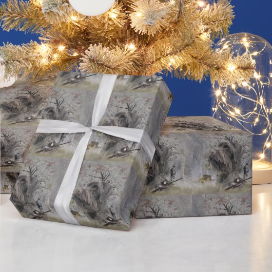 Duitse Draadharige Pointer Cadeaupapier (Feestdagen)