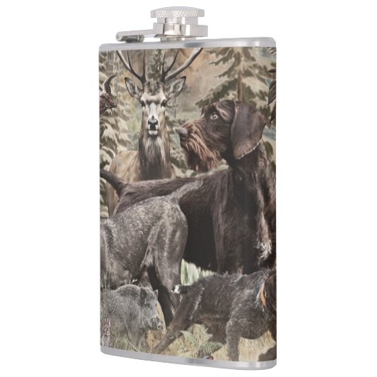Duitse Draadharige Pointer Heupfles (Links)