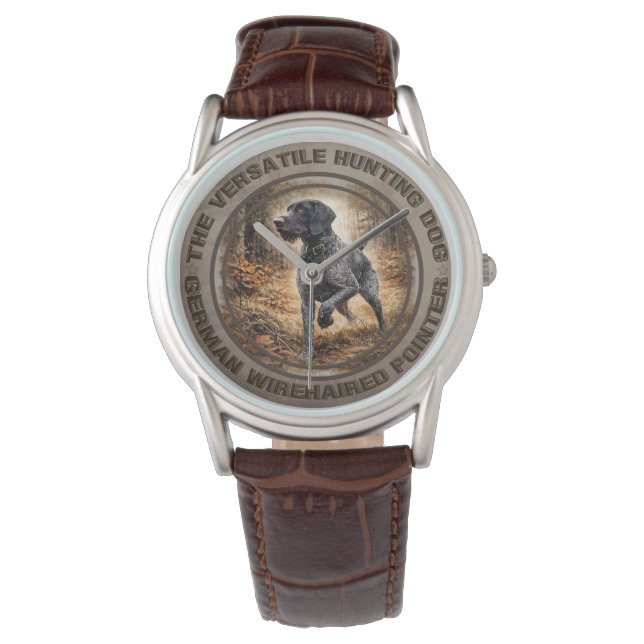 Duitse Draadharige Pointer Horloge (Voorkant)