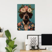 Duitse Draadharige Pointer In Pak Poster, Duits Poster (Thuiskantoor)