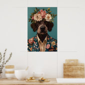 Duitse Draadharige Pointer In Pak Poster, Duits Poster (Keuken)