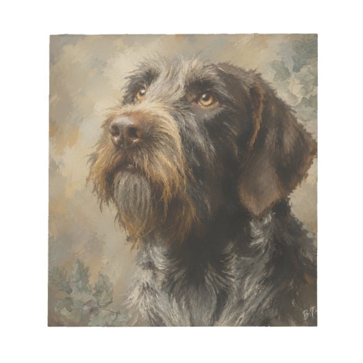 Duitse Draadharige Pointer Notitieblok (Voorkant)