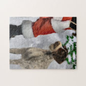 Duitse draadsnijwijzer met Kerstmis Legpuzzel (Horizontaal)