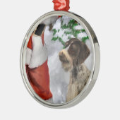 Duitse draadsnijwijzer met Kerstmis Metalen Ornament (Links)