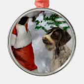 Duitse draadsnijwijzer met Kerstmis Metalen Ornament (Voorkant)