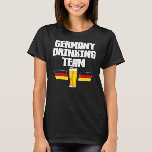 Duitse Drank Team Duitse Volksfeest Duitse Bier T-shirt (Voorkant)