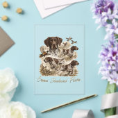 Duitse Dratharige Pointer  Acryl Uitnodigingen (Insitu (Huwelijk))