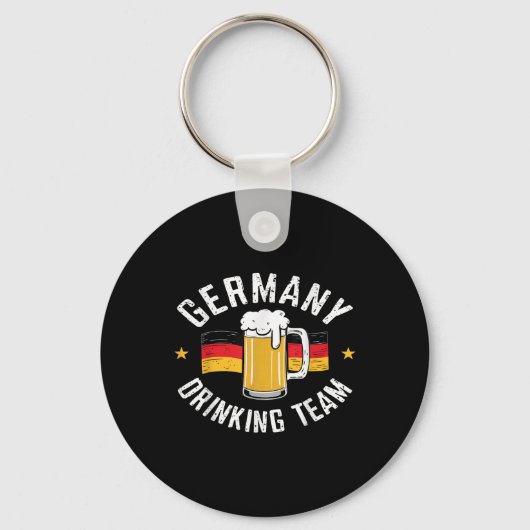 Duitse Drink ploeg Duitsland vlag Funny Gift Sleutelhanger (Voorkant)