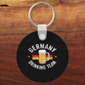 Duitse Drink ploeg Duitsland vlag Funny Gift Sleutelhanger (Voorkant)