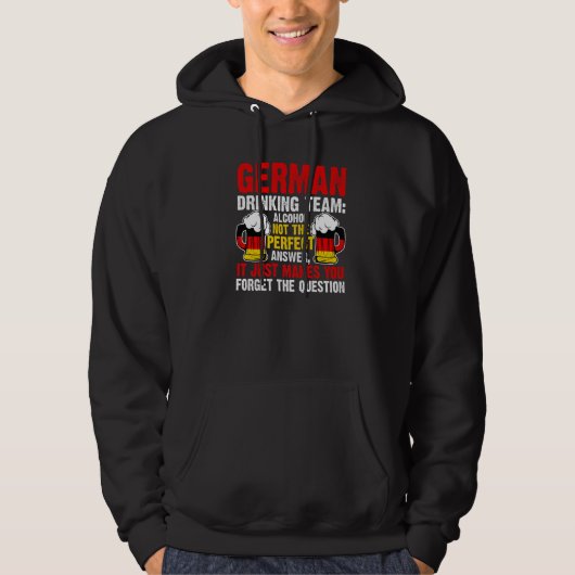 Duitse drinkteam alcohol Duitsland drinkteam Hoodie (Voorkant)