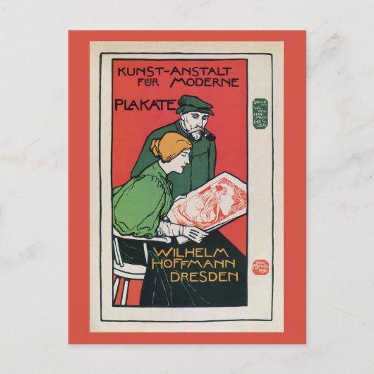  Duitse drukkerijen in de poster adverteren Briefkaart (Voorkant)