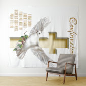 Duitse Duif Bijbeltekst Bevestiging Doop Achtergro Wandkleed (In Situ (horizontaal))