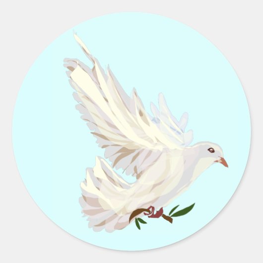 Duitse Duif & Olijftak Sticker (Voorkant)
