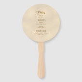 Duitse Duif Trouwprogramma's met Zilverfolie Handwaaier (Achterkant)