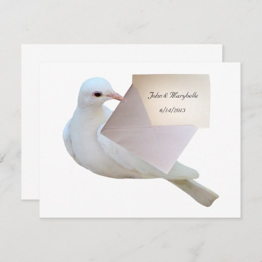 Duitse Duif Uitnodigingen (Voorkant / Achterkant)