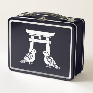 Duitse duiven en Torii Metalen Lunchbox