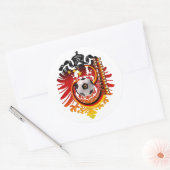 Duitse Eagle Germany Soccer badge Ronde Sticker (Envelop)