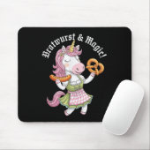 Duitse Eenhoorn Drindl Bratwurst Magic Funny Kinde Muismat (Met muis)