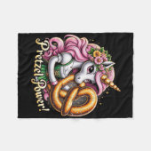 Duitse Eenhoorn Drindl Pretzel Power Funny Kinder Fleece Deken (Voorkant (Horizontaal))