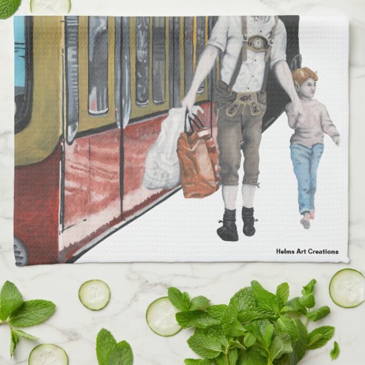 Duitse Elf Berlin Shopping Fantasy Keuken Handdoek (Gevouwen)