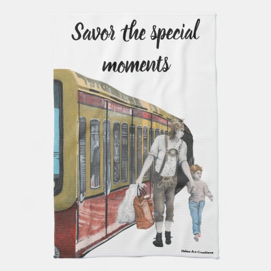 Duitse Elf Berlin Shopping Fantasy Keuken Handdoek (Verticaal)