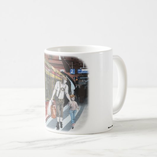 Duitse Elf Berlin treinreis Fantasy Coffee Mok (Voorkant rechts)