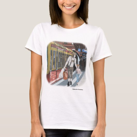 Duitse Elf Familie Shopping Trip Fantasy T-shirts (Voorkant)