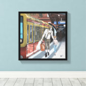 Duitse Elf Familiereis Fantasy Art Canvas Print (Insitu (Houten vloer))