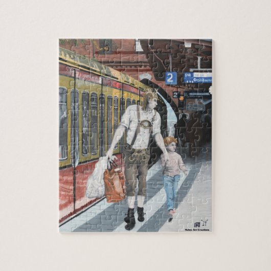 Duitse Elf Town Shopping Fantasy Art Kleine Puzzel Legpuzzel (Verticaal)