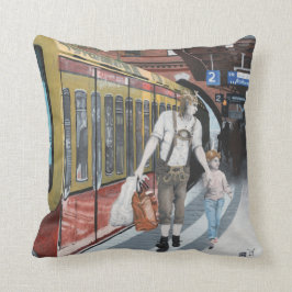 Duitse Elf Train Town Shoping Fantasy Art Pillow Kussen