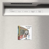 Duitse Elf treinreis Fantasy Art Button Magnet (Insitu (Vaatwasser))