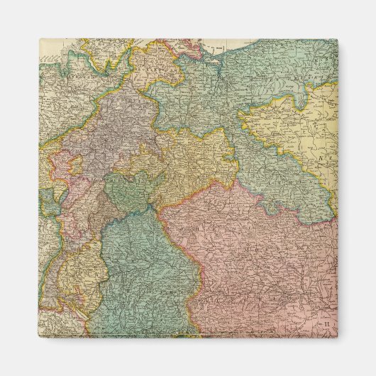 Duitse Empire Atlas Map Magneet (Voorkant)