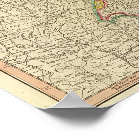 Duitse Empire Atlas Map Poster (Hoek)