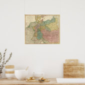 Duitse Empire Atlas Map Poster (Keuken)