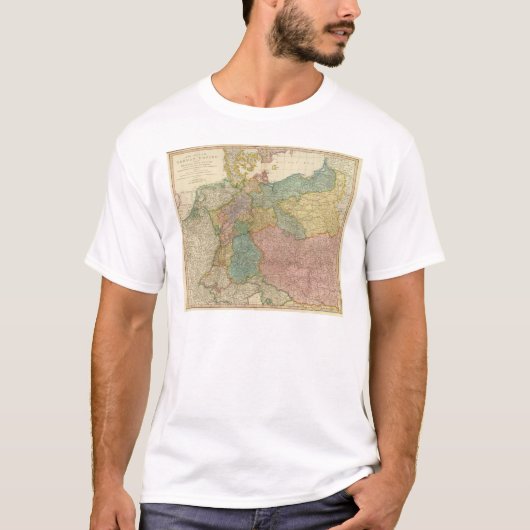 Duitse Empire Atlas Map T-shirt (Voorkant)