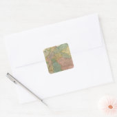 Duitse Empire Atlas Map Vierkante Sticker (Envelop)