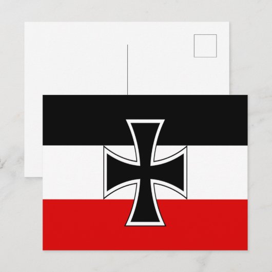 Duitse Empire Flag Briefkaart (Voorkant / Achterkant)