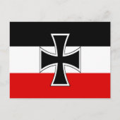 Duitse Empire Flag Briefkaart (Voorkant)