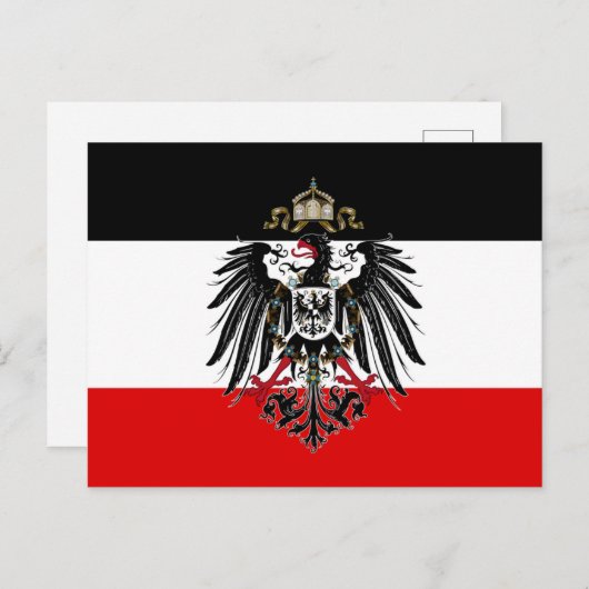 Duitse Empire Flag Briefkaart (Voorkant / Achterkant)