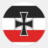 Duitse Empire Flag Ronde Sticker (Voorkant)