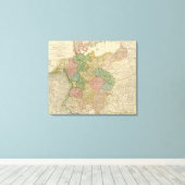 Duitse Empire Map Canvas Afdruk (Insitu (Houten vloer))