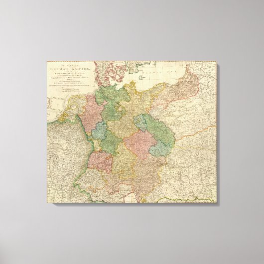 Duitse Empire Map Canvas Afdruk (Voorkant)